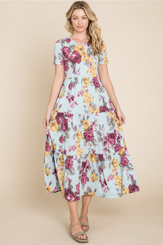 Tiered Floral Dress