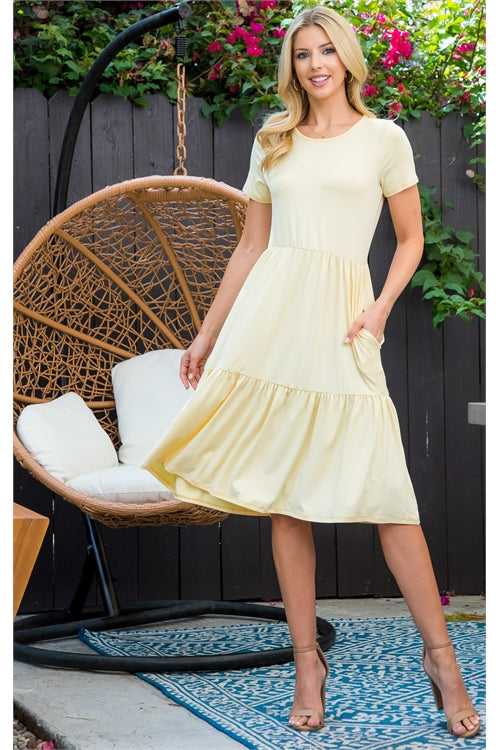 Size XL Yellow Ruffle Dress