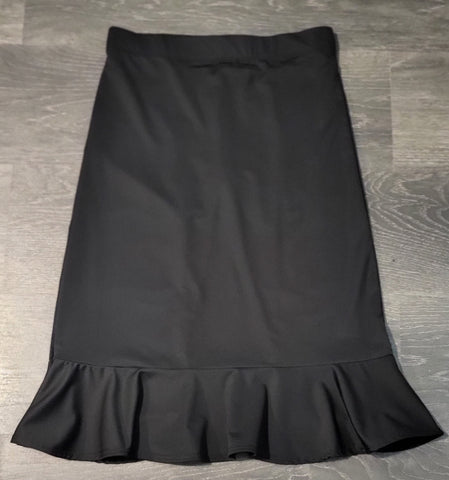 Black Ruffle Skirt with Built in Shorts