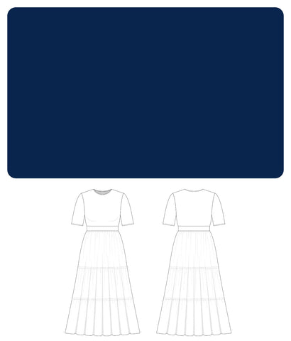PRE-ORDER Customizable Navy Tiered Nursing Dress