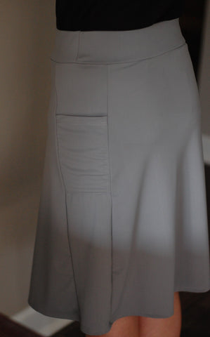 Side Pocket Athletic Skirt in Gray (SKIRT ONLY)