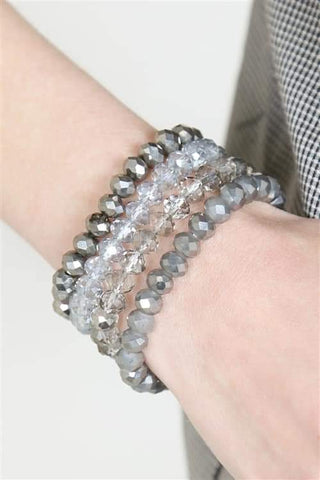 Gray Stack Bracelet Set