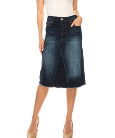 Size Medium A-Line Stretchy Denim Skirt #79104