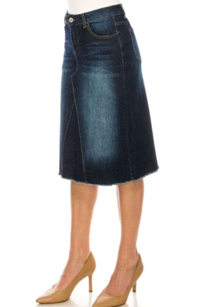 Size Small A-Line Stretchy Denim Skirt #79104