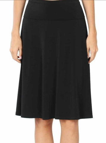 Size Small Black Fold Over Comfy Skirt