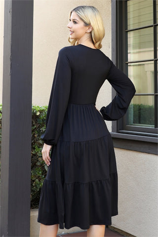 Black Tiered Comfy Dress