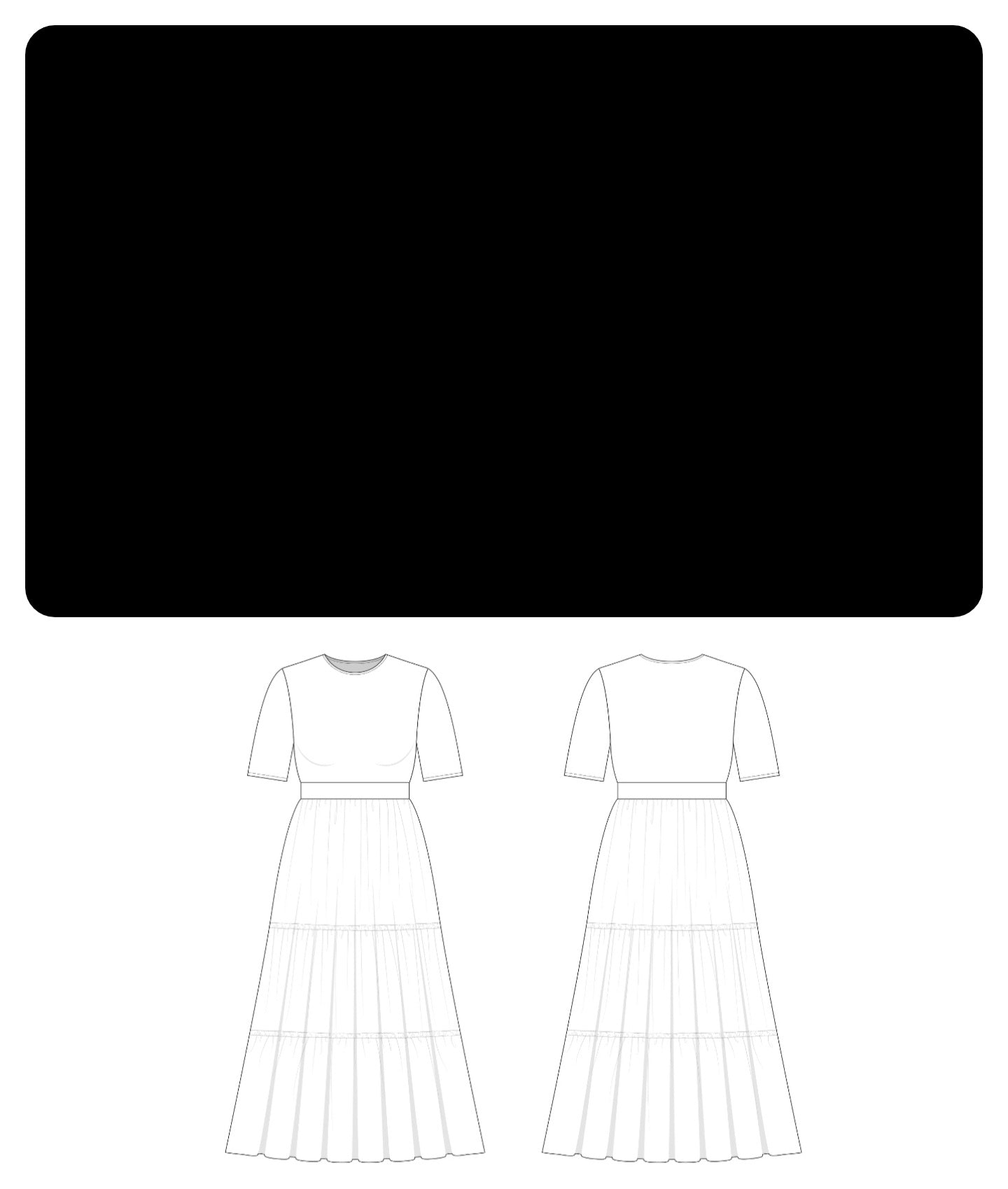 PRE-ORDER Customizable Black Tiered Nursing Dress