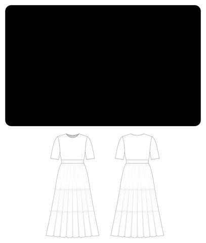 Customizable Black Tiered Nursing Dress