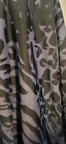 Gray & Black Leopard Print Swim Dress with Customizable Sleeves