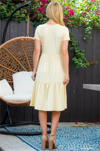 Size Large Yellow Ruffle Dress