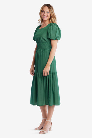Sweetheart Neckline Piper Dress in Deep Green
