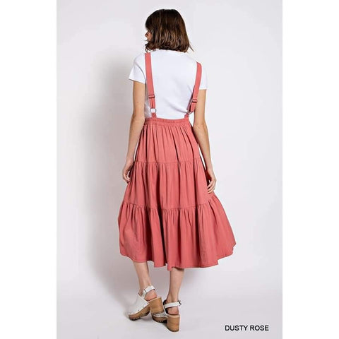 Dusty Rose Overall Dress