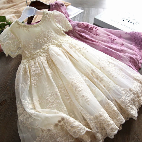 Pre-Order Girls Lace Lined Dress